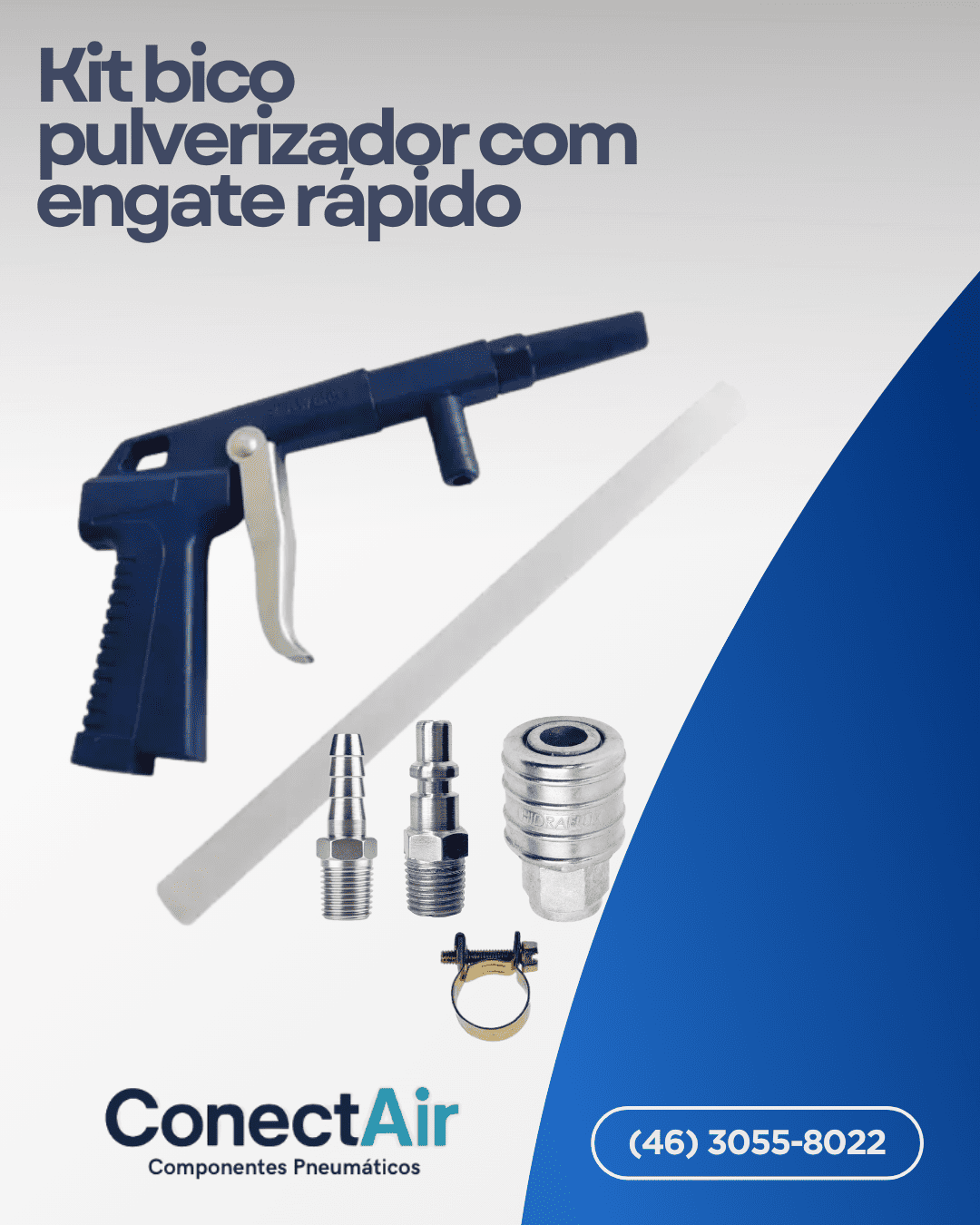 Kit bico pulverizador com engate rápido